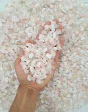 Tumbled Rose Quartz Crystals Chips Small Gemstones Chip Beads Bulk Stones picture