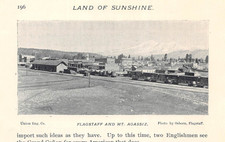 antique 1895 magazine photo FLAGSTAFF AZ street view Mt Agassiz (uncommon image) picture