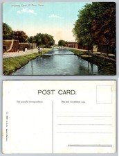 El Paso Texas Irrigating Canal Vintage Postcard H. S. B. Made in Germany picture