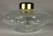 New Crystal Clear Glass Oil Lamp Font For Cast Iron Wall Bracket No. 2 Collar picture