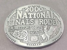 2000 Hesston NFR National Finals Rodeo Cowboys Montana Silversmiths Belt Buckle  picture