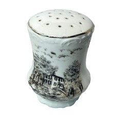 HILLSBOROUGH NH NEW HAMPSHIRE ANTIQUE Souvenir Porcelain TRINKET SHAKER picture