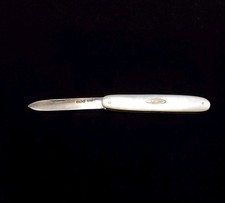 1924 Fruit Pocket Knife Sterling Silver .925 JYC Sheffield  Mother of Pearl MOP picture