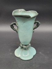 Gorgeous, Vintage Hull USA  Woodland W18 10.5 Vase Tall Beautiful Green / Grey picture