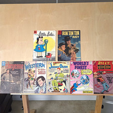 Vintage Comic Book 7 Lot Mixed DC Dell Charlton 55-60, Superman Batman Westerns picture