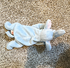 Ty Beanie Babies Peanut Elephant Light Blue Plush Beanbag 1995 MPN 1965 picture