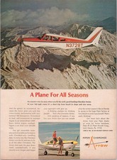 Piper Cherokee Arrow 1968 Vintage Print Ad Plane For All Seasons picture