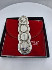 925 Vintage Towle 2000 Millennium Sterling Silver Christmas Ornament OrigBox 15g picture