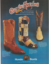 1978 Hondo Boots Print Ad Advertisement 8