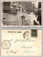 1907 Pittsburg PA Flood Penn Ave Horne's Store Postcard RPPC McKees Rocks picture