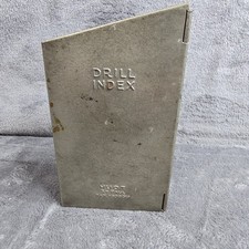 Vintage Huot St Paul Metal Drill Index Case Box with Twist Drill Bits Set Read picture
