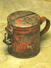 Rare WW2 Era- Red Cross? Charity Donation Collection Tin Cup Germany? European? picture