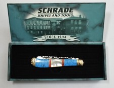 Schrade Uncle Hennry Pocketknife Custom 94TTP, M.O.P. & Turquois Stewart Taylor picture