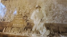 1950s vintage AGRICO FARM PHOTOGRAPHs original FARMERS CORN SIGN HOUSE advertise picture