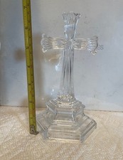 Beautiful Deplomb lead Crystal religious cross 7'' condition used. Preowned. picture