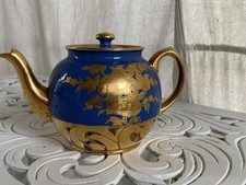 Beautiful Vintage Sadler Blue Gold Teapot Tea pot Made in England picture