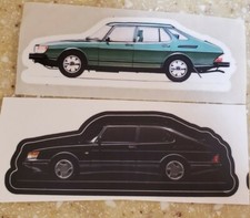 RARE SAAB 900 TURBO STICKERS LOT of 2 Retro Vintage SAAB picture