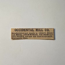 Occidental Mill Co First Street South Minneapolis MN 1888 MN Clipping 5AK9-S20 picture