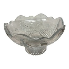 Celebrations by Mikasa Crystal Glass Bowl Footed Christmas Night  Collection 10” picture
