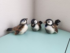 Vintage Goebel Bird Figurines Lot 3 Germany Blue Throat Sparrow CV72 CV73 CV74 picture