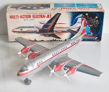Yonezawa American Airlines Tinplate Electra Jet with light. Boxed. Fully working picture
