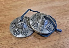 Cast Bronze Tingsha Cymbals Bells Chimes Meditation Healing picture