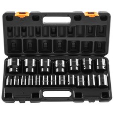 19-Piece 1/2-Inch Drive Impact Socket Set SAE Sizes from 3/8 to 1-1/2 Inches picture