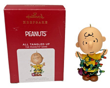 2021 Hallmark Keepsake Peanuts All Tangled Up Charlie Brown Ornament Limited NIB picture