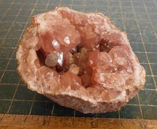 Rare Rose Quartz Crystal Cluster Geode. Pink Stone Specimen Brazil RQ61 picture
