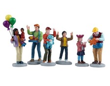 Lemax Fun At The Carnival Holiday Village Circus Midway Figures - Set of 6 picture