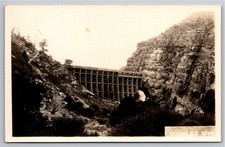 c1910s La Prele Dam Spillway Canyon Douglas Wyoming Vintage RPPC Photo Postcard picture