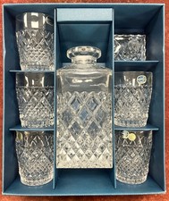 Bohemia Lead Crystal 24% PBO Czechoslovakia Republic Whiskey Decanter Set picture