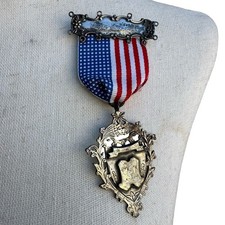Antique 1908 Masonic Sterling Silver Medal Murree Pindi Station Lodge 2031 GLE picture