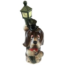 VTG 60’s “All Lit Up” Hungover Hound Dog Decanter Lantern Stopper - MCM Barware picture