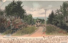 1906 Gloversville New York Electric Trolley on Road to Mountain Lake Postcard picture