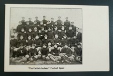 1906 Carlisle Indians Football Team Original Real Photo Postcard Historical picture