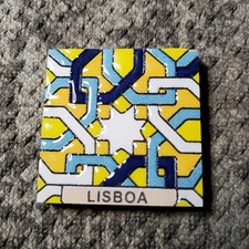Lisboa Portugal Azulejo Tile Refrigerator Magnet 2.25
