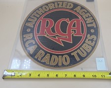 Vintage RCA Radiotron Authorized Agent Radio Tubes Advertising Sign Decal 10