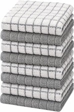 Bumble Dish Cloths 8-Pack 100% Cotton Kitchen Towels 12x12