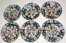 6-Hand Painted Floral Porcelain Trinket/Ring Dish Gold Rim 3.5” Japan 1960’s picture