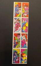 1960s Japanese Menko Uncut 8pc Sheet Ninja Samurai New Mint Condition picture