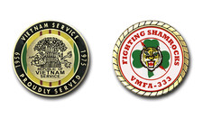 USMC VMFA-333 Fighting Shamrocks Vietnam Service Challenge Coin picture