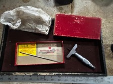MACHINIST TpCb TOOL LATHE MILL Machinist Starrett Depth Gage Micrometer in Box A picture