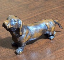 Cast Iron Dachshund Dog Figurine 6.75