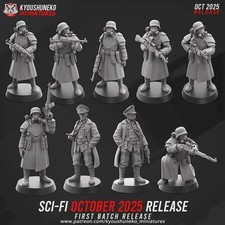 Weird War Infantry Platoon - Complete Set B (16 Miniatures) - Conflict 47 picture