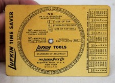 1935 Lufkin Tools Time Saver Dial Card picture