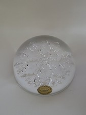 Cristal France Snowflake Design 24% Lead Crystal Clear Glass Paperweight picture