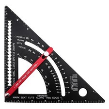 7 Inch Carpenter Square Rafter Square Woodworking Square with Adjustable Rod picture