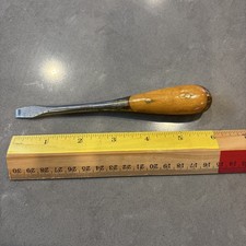 Vintage Irwin US of A Split Wood Handle 6” Square Shank Screwdriver 1/2” picture