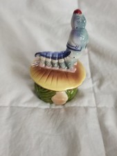 Vintage Alice In Wonderland Caterpillar Trinket Box Porcelain 4